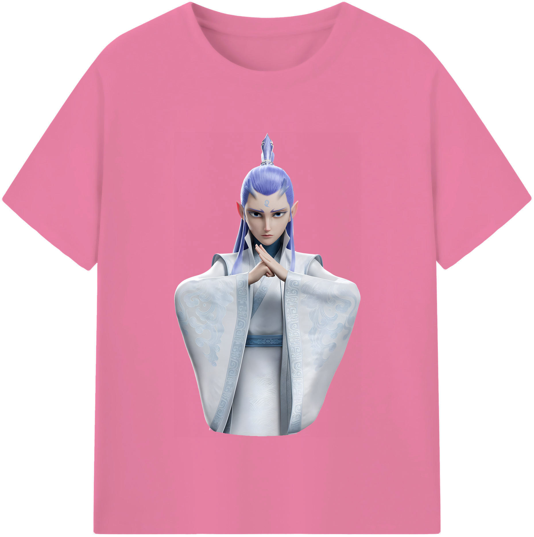 （画像用） Ne Zha 2 ナタ 魔童の大暴れ 綿100％半袖Tシャツ（フロントプリント）